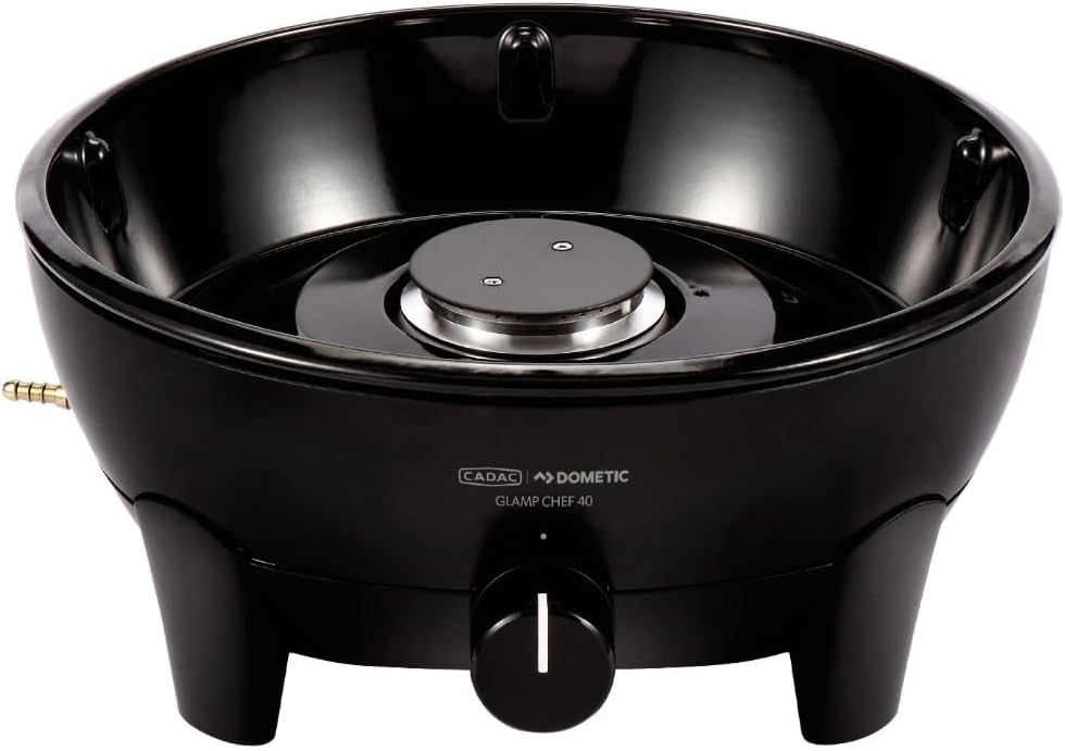 CADAC - Glamp Chef 40-50mBar - Tragbare Grills - GreenGrill-Keramikbeschichtung - Automatische Zündu