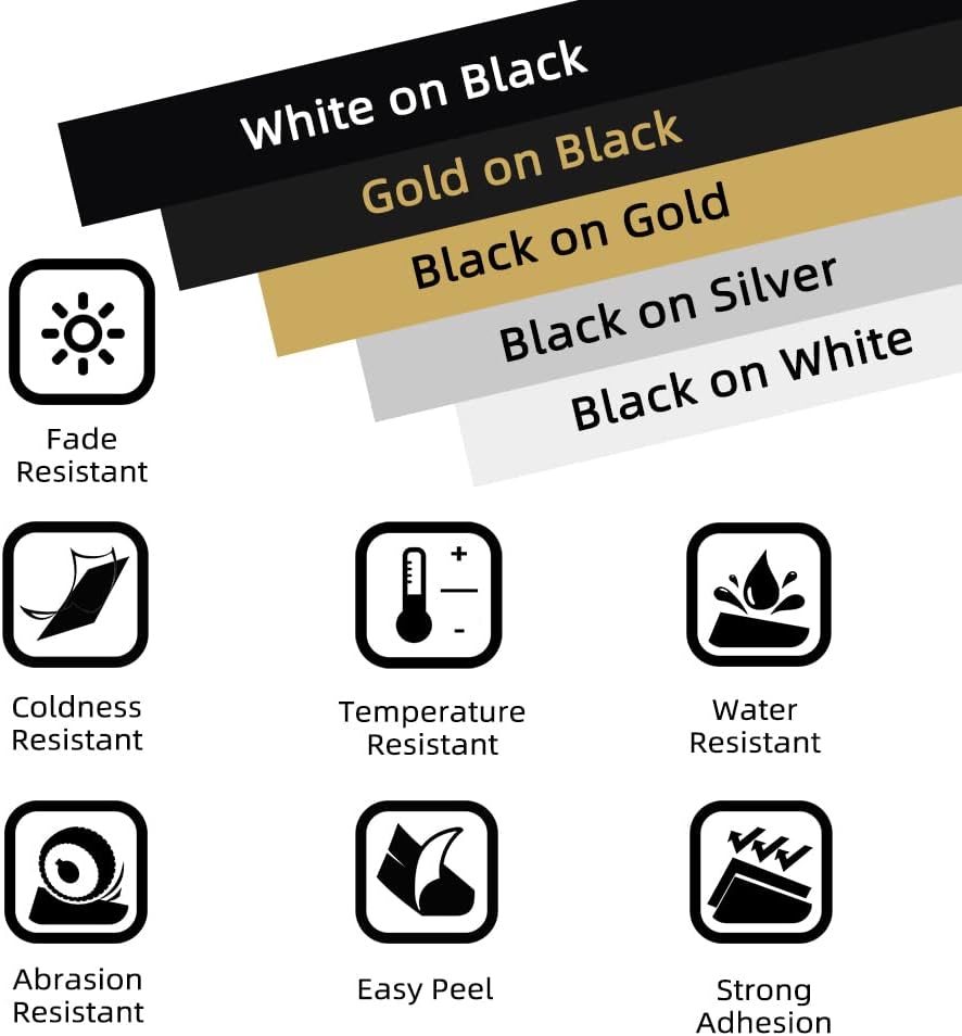 5x Phomemo P12&P12-Pro Original Thermotransfer-Etiketten 12mm x 4m Mehrfarbig Q5-231/Q5-335/Q5-334/Q