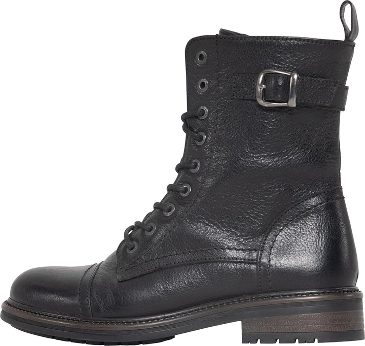 John Doe - Jackie Damen High Heel Motorradstiefel Schwarz Schwarz 38 | Leder Schwarz 38 EU, Schwarz