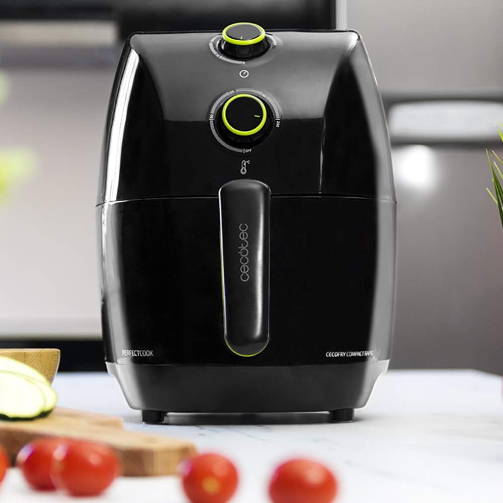 Cecotec Cecofry Compact Rapid Diät-Fritteuse, ohne Öl, einstellbare Temperatur bis 200 oC, Timer 30