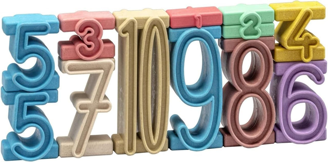 Wissner aktiv lernen R80021.M00 - RE Wood 34 Stapelzahlen in Montessori Farben, Lernspielzeug, Zahle