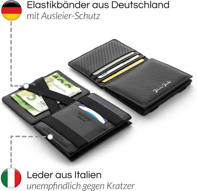 Jaimie Jacobs Flap Boy - Das Original - Magic Wallet mit Münzfach und RFID-Schutz Magischer Geldbeut