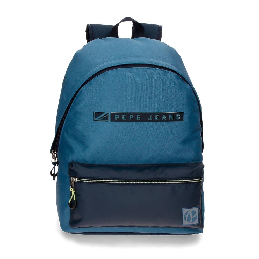 Pepe Jeans Duncan Schulrucksack, Blau, 31 x 44 x 17,5 cm, Polyester, 21,12 l Rucksack 44, Rucksack 4