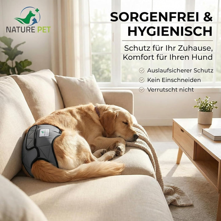 Läufigkeitshose für Hündinnen 2.0 - Hundewindeln aus hochwertigem perforiertem Neopren für einen opt