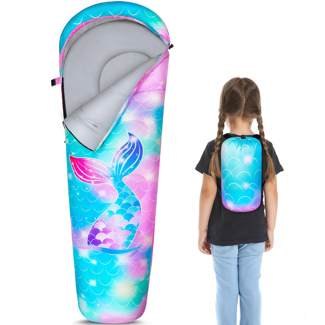 MHJY Shlafsack Camping für Jungen und Mädchen, Schlafsack Kinder ideal für Outdoor Camping Wandern B