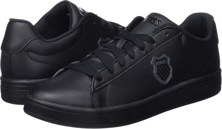 K-Swiss Herren Court Shield Sneaker 40 EU Black Black Shield 06599 057, 40 EU Black Black Shield 065