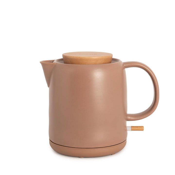 CREATE/KETTLE CERAMIC/Keramischer Wasserkocher Mokka/Keramikgehäuse, Aufheizen in 5 Minuten, 1L Fass