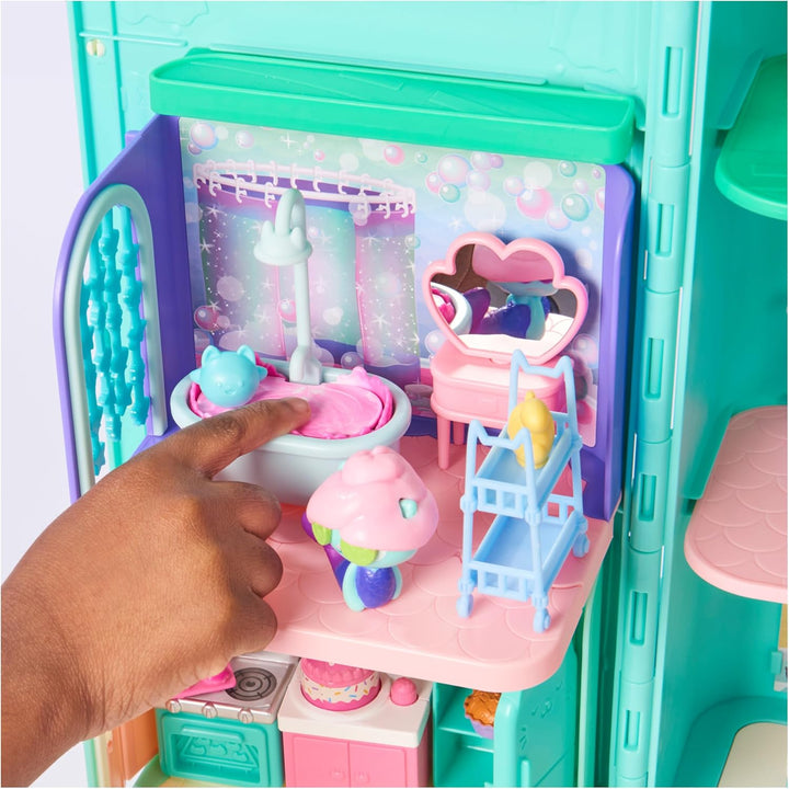 DREAMWORKS GABBY'S DOLLHOUSE - Deluxe Raum, Primp and Pamper Bathroom, Badezimmer mit Meerkätzchen (