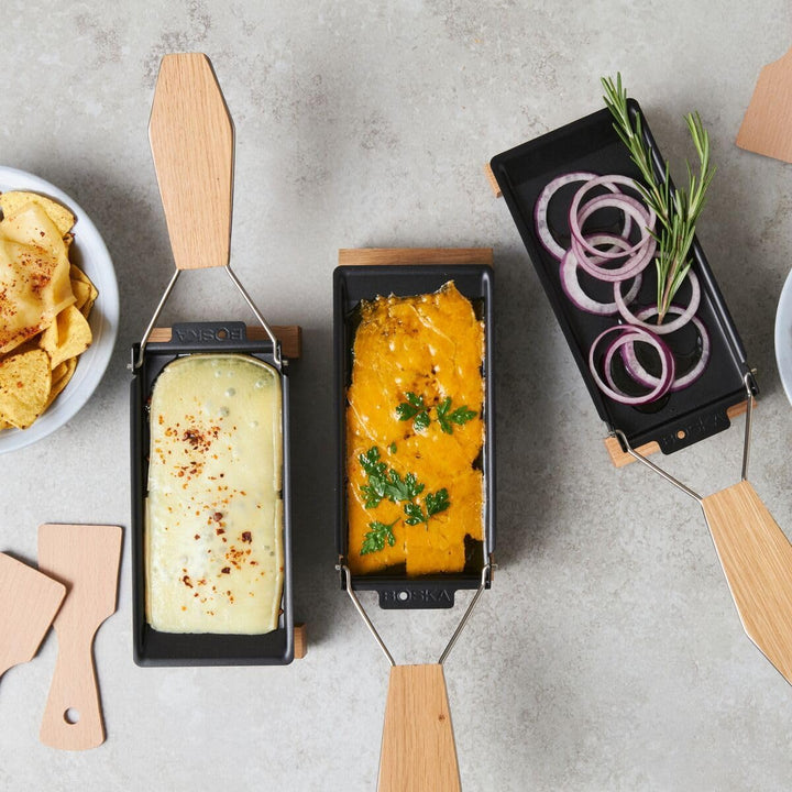 Boska Raclette 2 Personen Vienna - Mini raclette für Zwei Teelichter - Functional Design Dunkles Hol