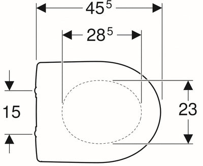 Geberit RENOVA WC-Sitz / Toilettensitz - Befestigung von unten, WC-Deckel überlappend, Duroplast, we