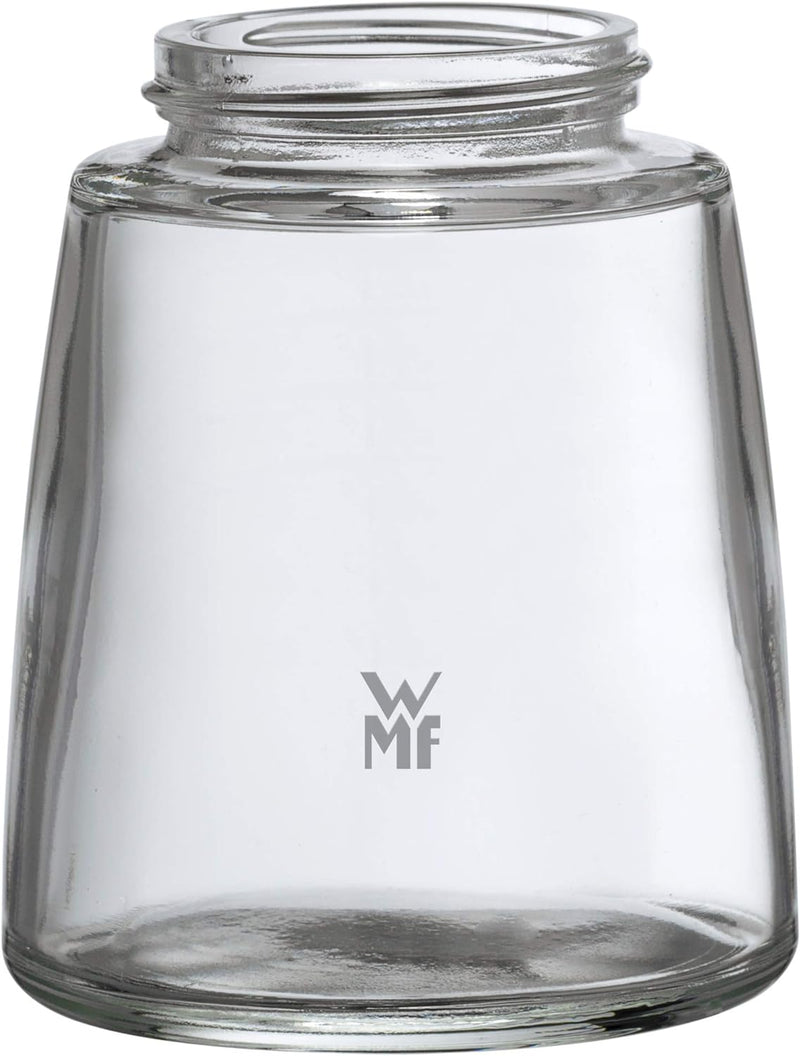 WMF De Luxe Salz und Pfeffermühle, unbefüllt, Cromargan Edelstahl Glas, Keramikmahlwerk, Mühle für S