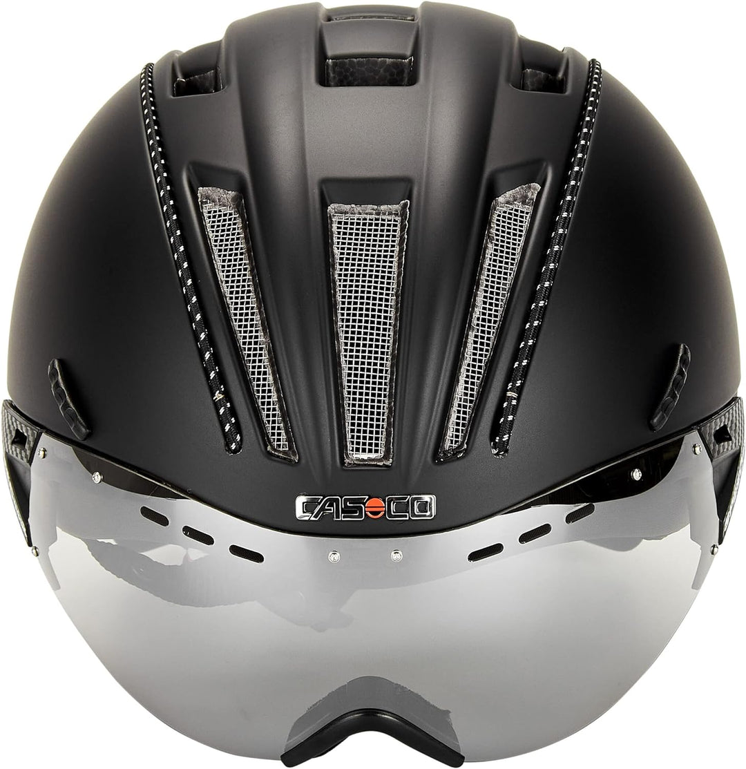 Casco Roadster Plus Helm inkl. Visier grau 2022 Fahrradhelm Schwarz S 52-54cm, Schwarz S 52-54cm