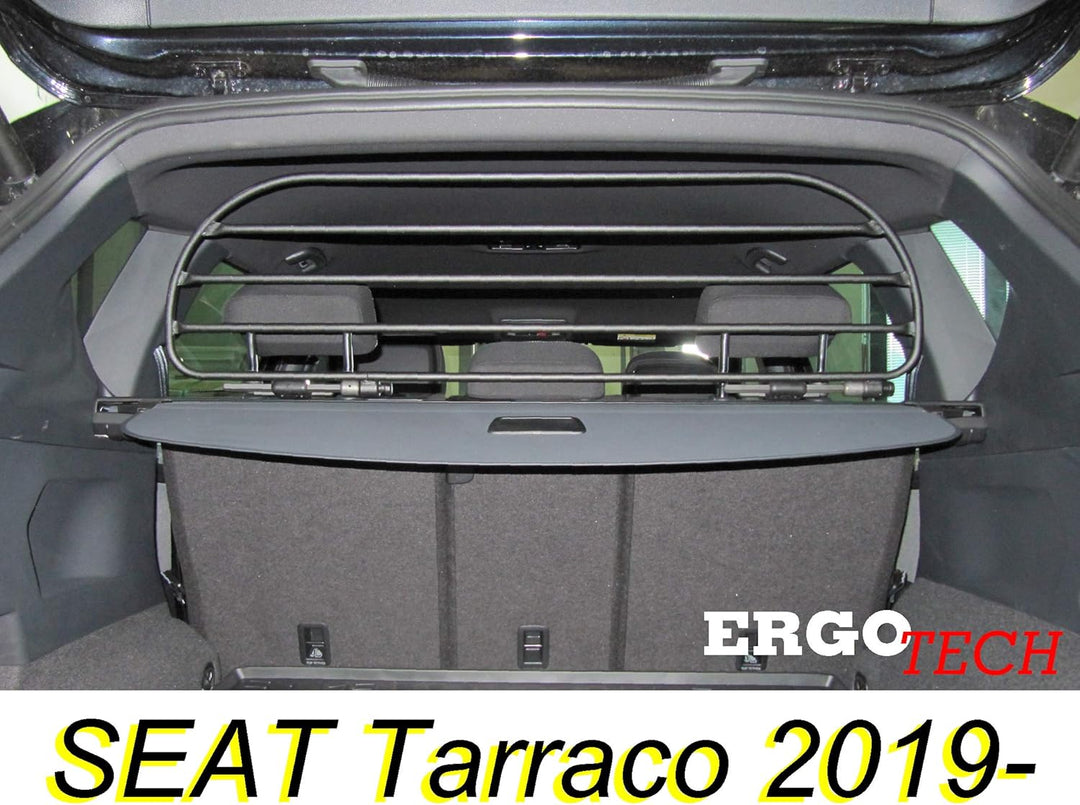ERGOTECH Trenngitter Hundegitter kompatibel mit Seat Tarraco, RDA65HBG-M kst016, für Hunde und Gepäc