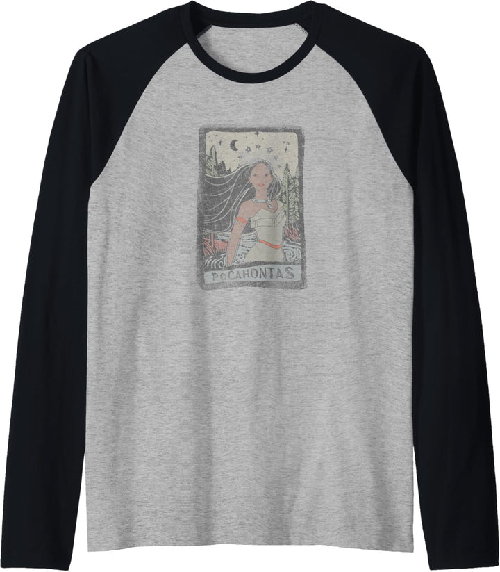 Disney Pocahontas Vintage Portrait Style Raglan