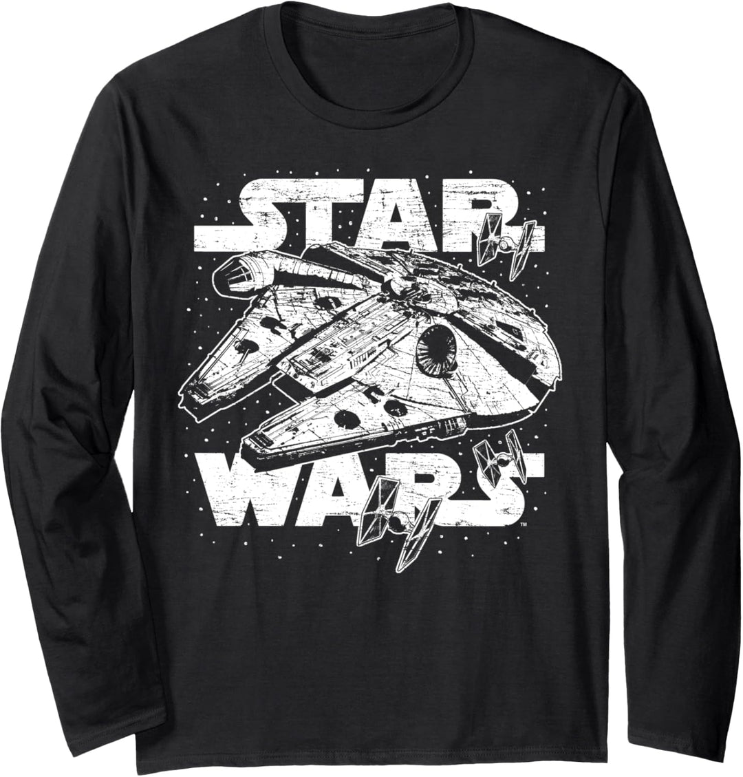 Star Wars Millennium Falcon Logo Stamp Langarmshirt