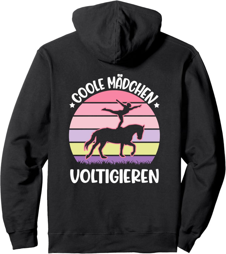 Damen Pferde Turnen Frauen, Coole Mädchen Voltigieren Pullover Hoodie