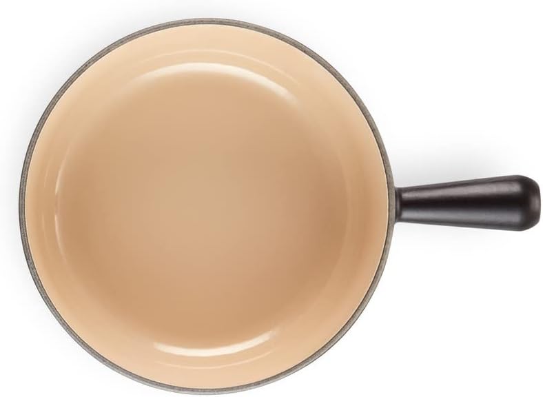 Le Creuset Caquelon aus Gusseisen, 24 cm, 3,3 Liter, Schwarz matt, 20007240002460 Schwarz Matt 24 cm