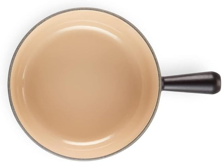 Le Creuset Caquelon aus Gusseisen, 24 cm, 3,3 Liter, Schwarz matt, 20007240002460 Schwarz Matt 24 cm