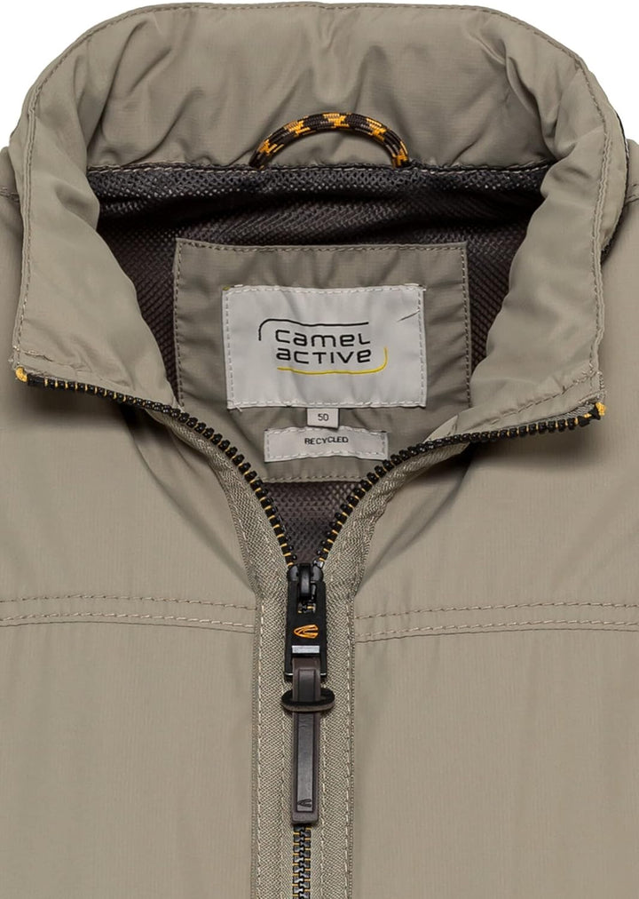 camel active Herren Leichter Blouson aus recyceltem Polyester 29 Khaki, 29 Khaki