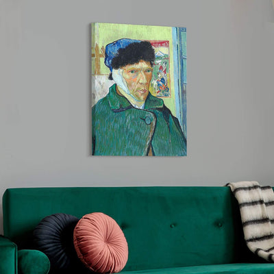 PICANOVA – Vincent Van Gogh Self-Portrait with Bandaged Ear 60x80 cm – Bild auf Leinwand – Leinwandb