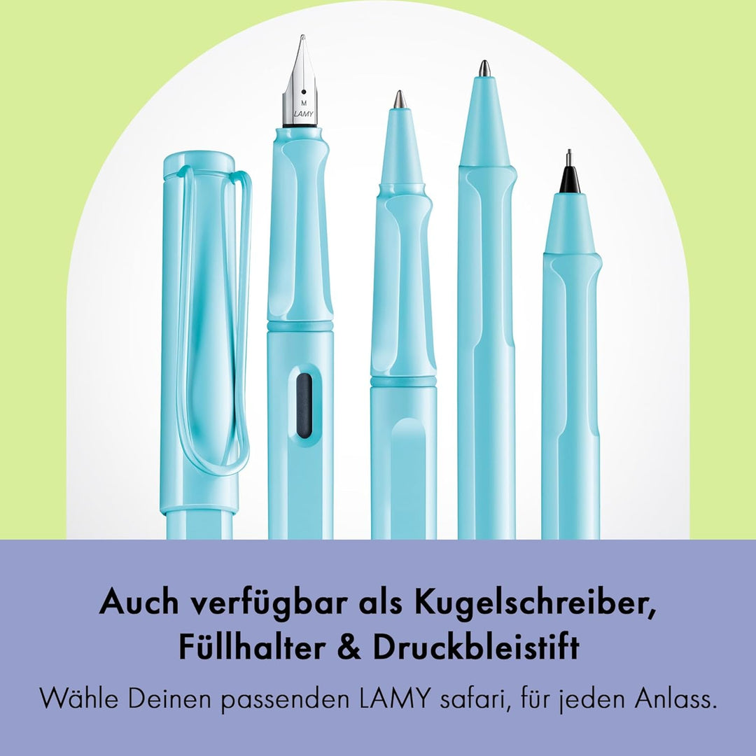 Lamy safari aquasky Tintenroller – zeitlos klassischer Stift mit ergonomischem Griff & Strichbreite