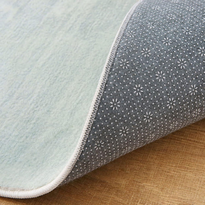 ASIinnsy Kurzflor Teppich Wohnzimmer Teppich Geometrisches Muster Abstrakt Moderne Teppiche Blau Gra