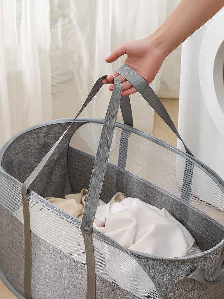 Pop Up Wäschekorb Faltbar Mit Griff - Wäschetonne Klappbar 75L - Aufbewahrungskorb Für Kinderzimmer,