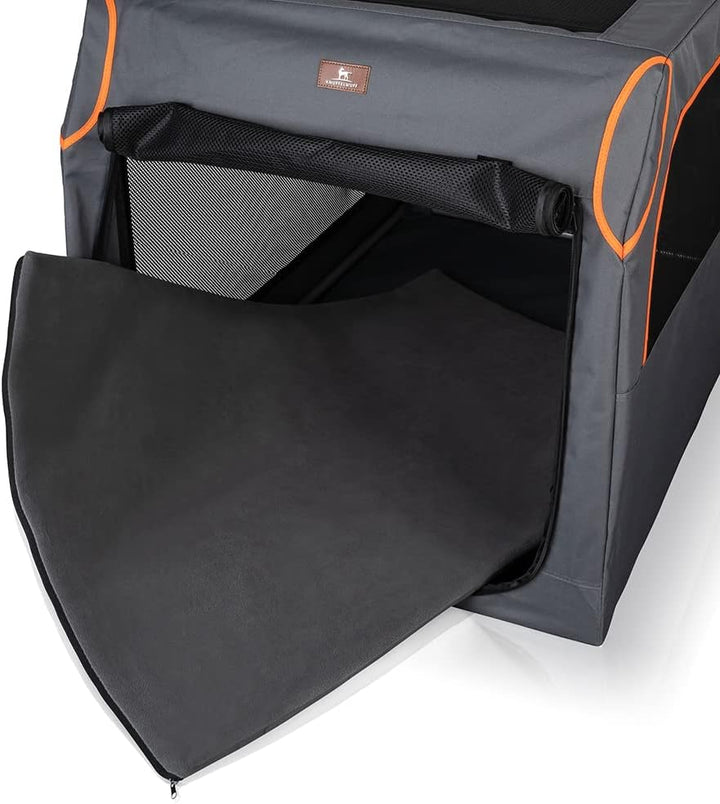 Knuffelwuff Faltbare Hundebox Transportbox mit Aluminiumgestell L 76x51x48cm, 76x51x48cm