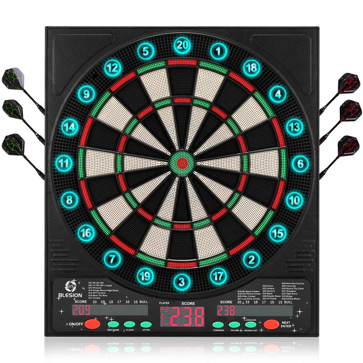 Blesion Dartscheibe Elektronisch 2024 Updated Elektronische Dartscheibe mit 6 Dartpfeile E Dartschei