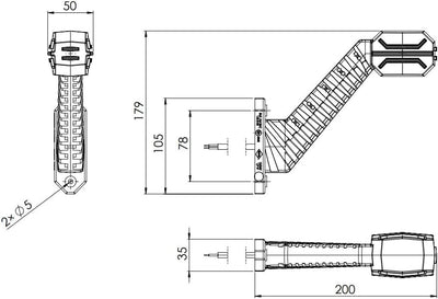 2 x LED Gummi Begrenzungsleuchte Seitenleuchte 12V 24V mit E-Prüfzeichen Positionsleuchte Auto LKW P