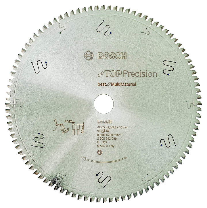 Bosch Professional 2608642099 Kreissägeblatt Best for Multi 305 x 30 x 2.3 mm Z96TR-F, 305 x 30 x 2.