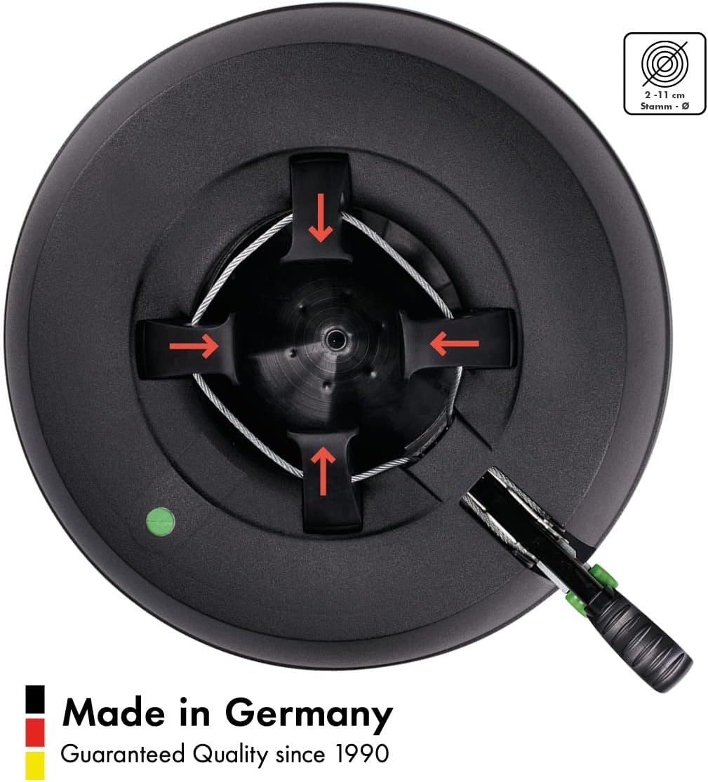 Krinner Recycling Weihnachtsbaum Christbaumständer Green Line S Schwarz 34cm inkl. Fusspedal- und Ei