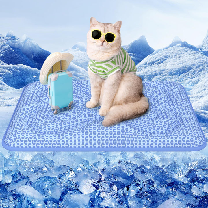 Rywell Kühlmatte für Hunde Katze 60x45 cm, Selbstkühlend mit Arc-Chill & PCM Technologie, Extra Dick