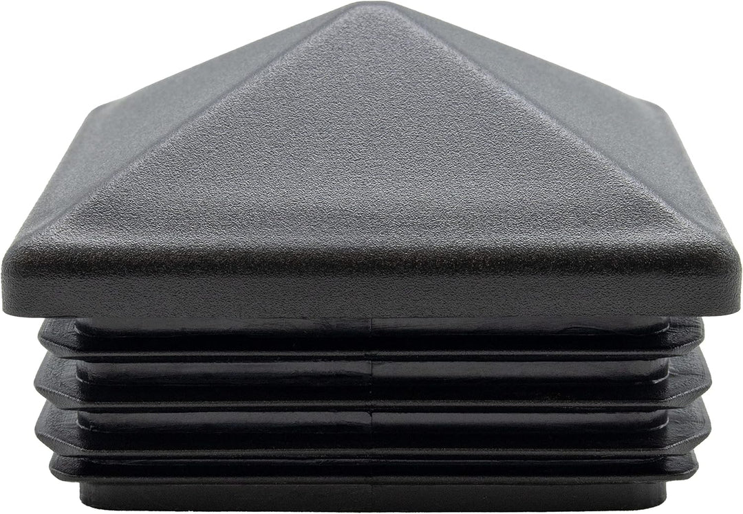 Enkotrade 4 Stück Zierstopfen 100x100 mm Schwarz Sichtstopfen Lamellenstopfen Zaunkappen Vierkant fü