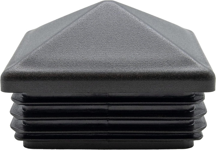 Enkotrade 4 Stück Zierstopfen 100x100 mm Schwarz Sichtstopfen Lamellenstopfen Zaunkappen Vierkant fü
