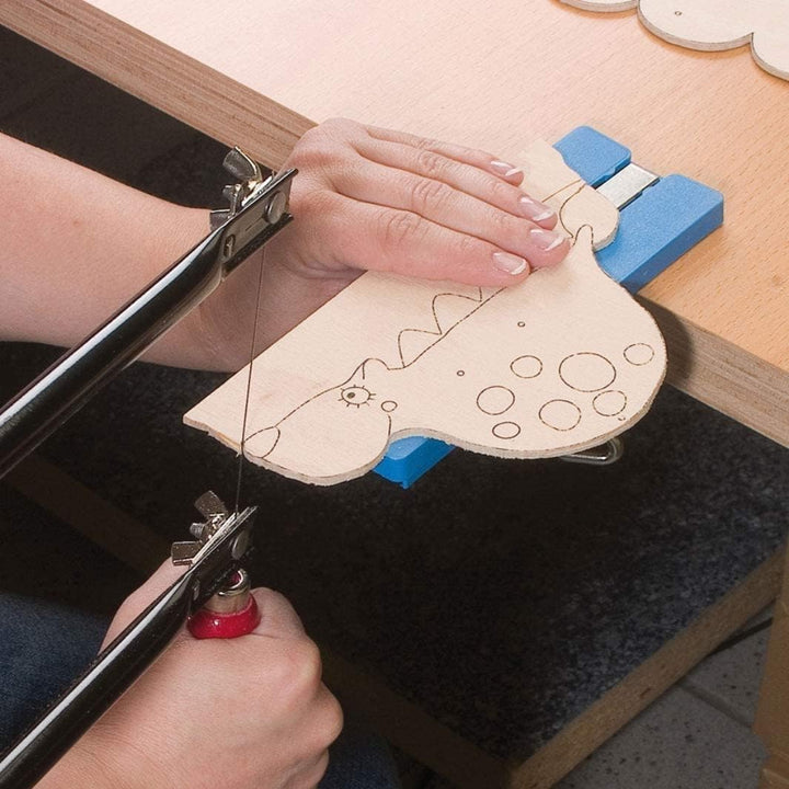 Pebaro 452 Qualitäts-Laubsägebox mit Schiebedeckel, der gleichzeitig Artbeitsplatte ist, 23 Teile,Ba