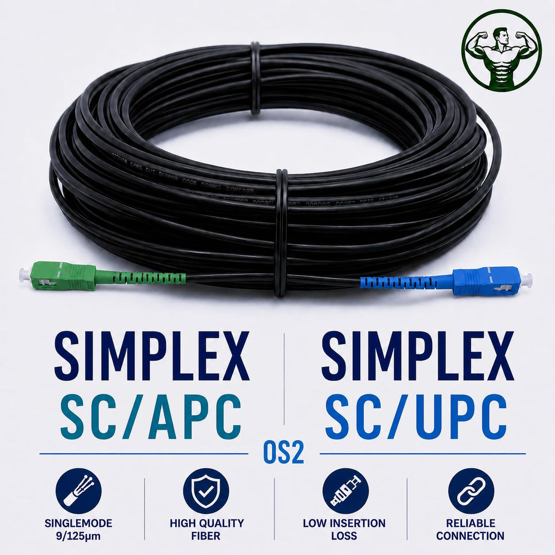 Elfcam® - Freebox-kompatibles geschirmtes Stahl-LWL-Kabel, geeignet für Innen- und Ausseninstallatio