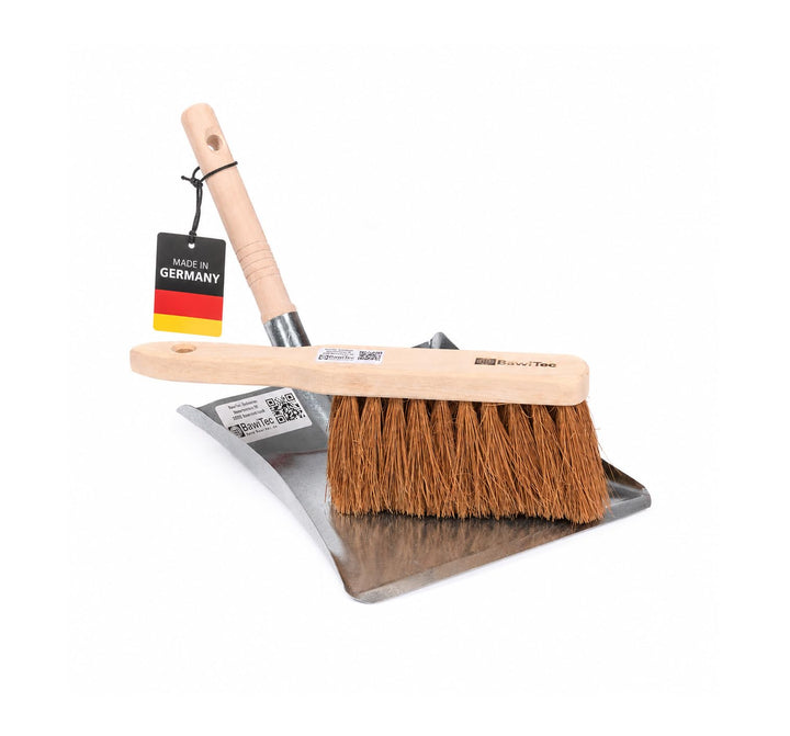 Qualitäts Kehrgarnituren Kehrsets von BawiTec Handfeger und Kehrschaufel Kehrblech mit Griff stabile