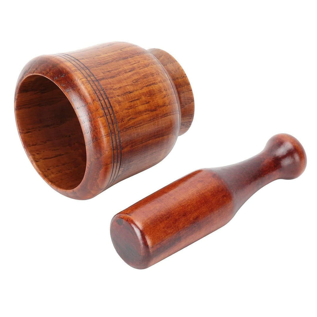 Holzmörser-Set, Kleiner Küchenmörser Und Stössel Gewürze Und Kräuter Mahlen Beständiger Mörser Aus B