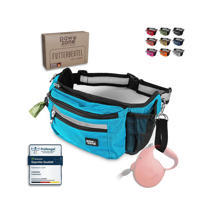 PAWZONE Futterbeutel Hunde - Leckerlibeutel für Hunde - Bauchtasche für Hunde Zubehör - Leckerlitasc