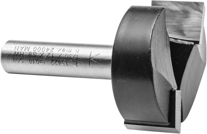ENT 13422 Planfräser HW, Schaft (S) 8 mm, Durchmesser (D) 30 mm, NL 12 mm, SL 32 mm, GL 48 mm SL=30
