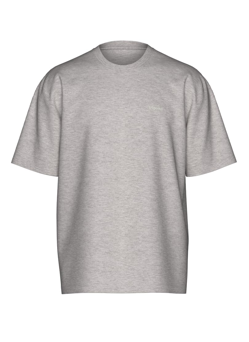 Trigema Herren 640208 T-Shirt S Grau-melange, S Grau-melange