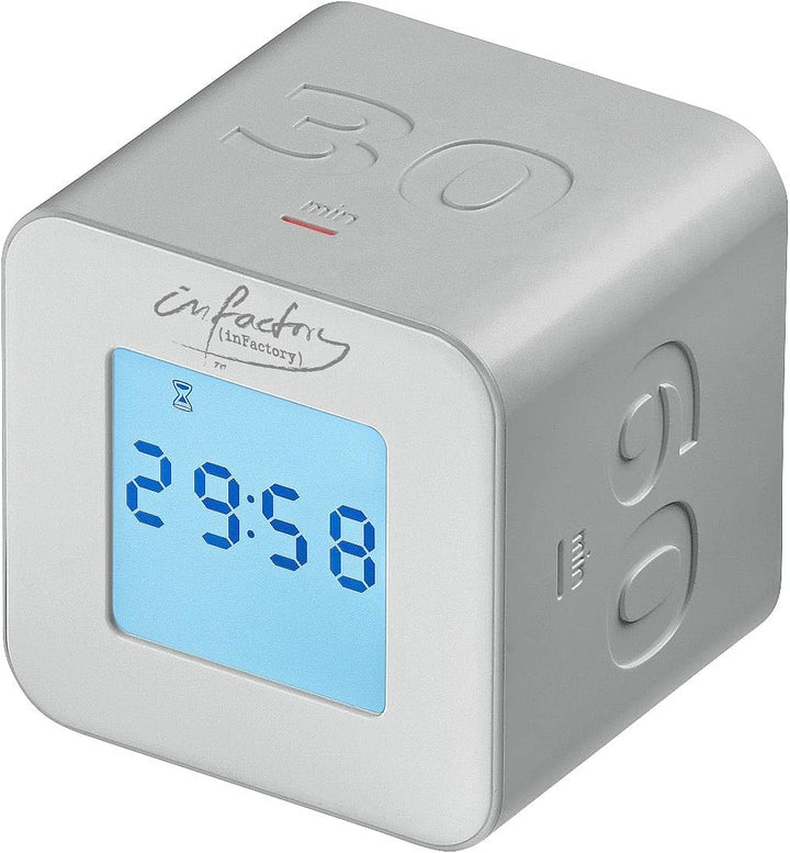 infactory Cube Timer: 2er-Set digitale Timer-Würfel mit 4 Zeiten, 6 x 6 x 5,5 cm (Würfeltimer, Eggti