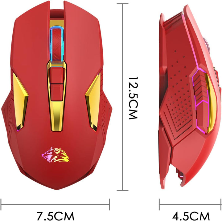 MAGIC-REFINER Kabellose Gaming-Maus, X18-G502, 2,4 G, Computermaus, leises Klicken mit USB-Empfänger