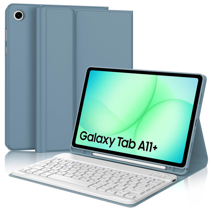 IVEOPPE Hülle mit Tastatur für Samsung Galaxy Tab A11 Plus 11 Zoll 2025, Tastatur für Samsung Teblet