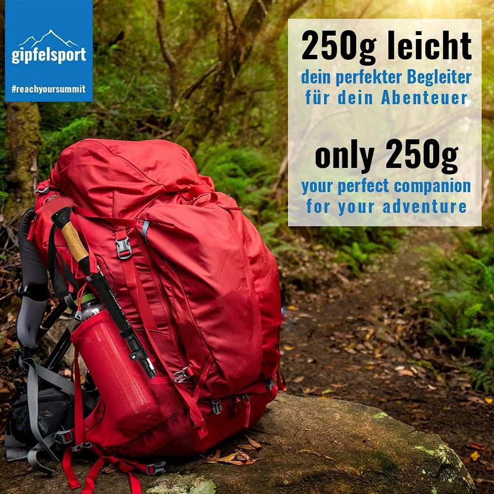 gipfelsport Faltbare Wanderstöcke I Teleskop Trekkingstöcke mit Tasche I Wanderstock, Teleskopstöcke