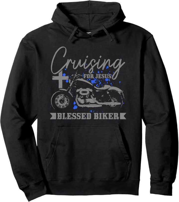 Christian Biker Kreuzfahrt für Jesus gesegnetes Motorrad Pullover Hoodie