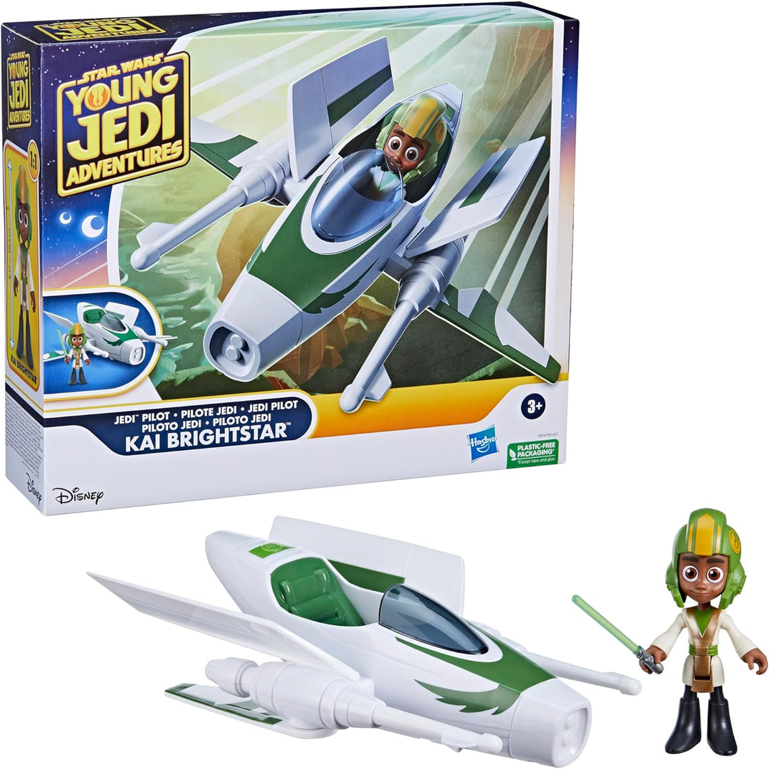 Star Wars F8014 EIGENSCHAFTSFAHRZEUG NORDOSTEN Kai Brightstar Jedi Fahrer, Figur mit Raumschiff, Ska