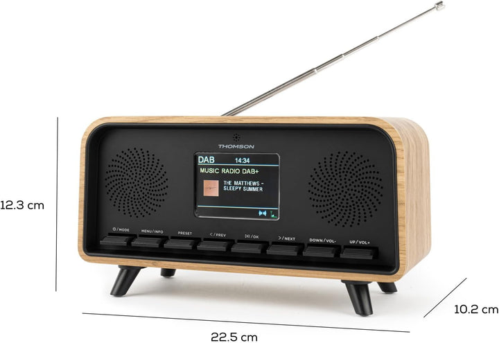 Radiowecker Bluetooth Vintage Cosy Gamme, Dab-Version Thomson RT850DABBT (RT850DABBT)