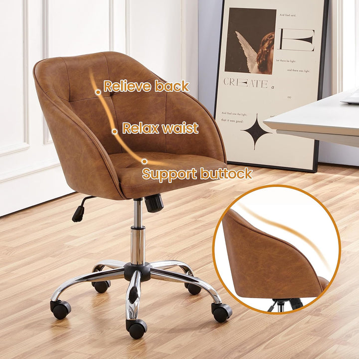 Yaheetech Bürostuhl Ergonomischer Schreibtischstuhl Drehstuhl Höhenverstellbar Computerstuhl mit Rol